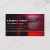 Pink Dance Party - DJ Carte de visite professionne (Dos)