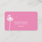 Pink Dandelion Carte de visite (Dos)