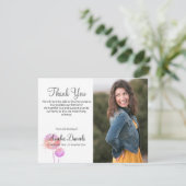 Pink Dandelion Horloge funéraire Merci Cartes (Debout devant)