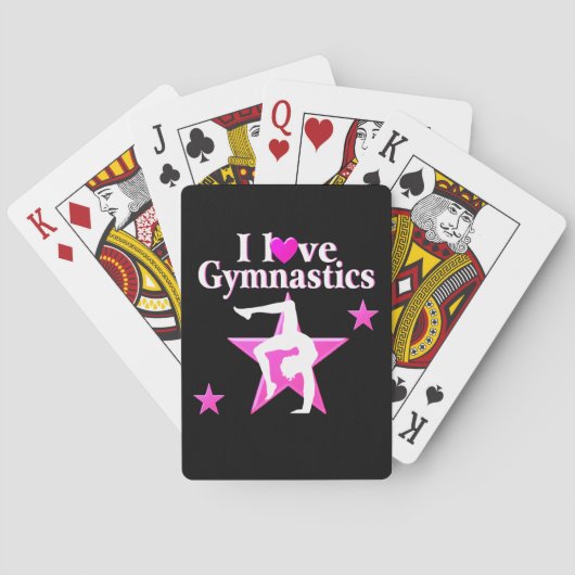  PINK DAT IK VAN GYMNASTISCH ONTWERP HOOR POKERKAARTEN (Achterkant)