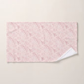 Pink Delicate Damask Pattern Ensemble De Serviette (Serviette à main)