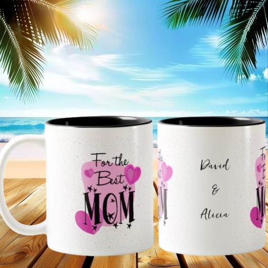 Pink Delicate Mère's Day Mug pour la meilleure mam