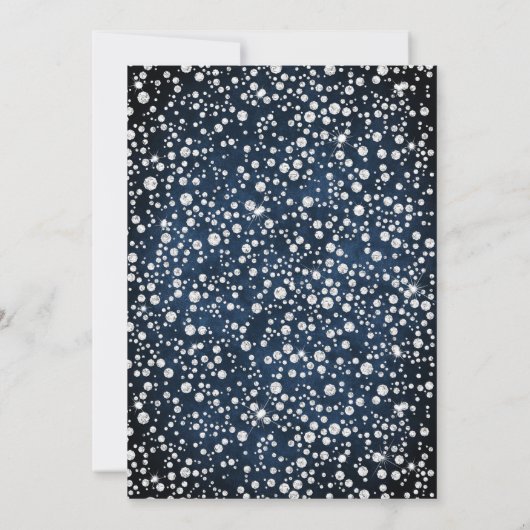 Pink Diamond Floral Quinceanera Invitation (Dos)