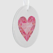 Pink Diamond Heart Gem Glam Chic Love Note (devant)
