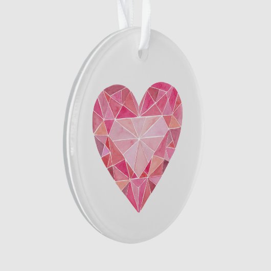 Pink Diamond Heart Gem Glam Chic Love Note (devant)