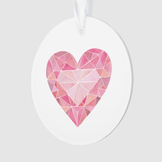 Pink Diamond Heart Gem Glam Chic Love Note (devant)