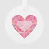 Pink Diamond Heart Gem Glam Chic Love Note (devant)