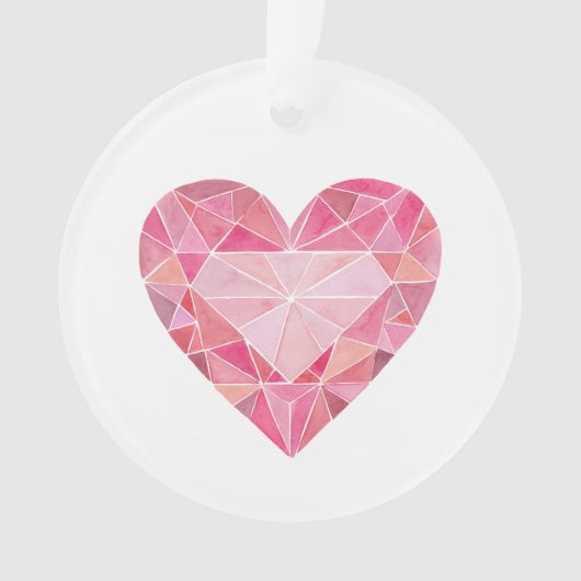 Pink Diamond Heart Gem Glam Chic Love Note (devant)