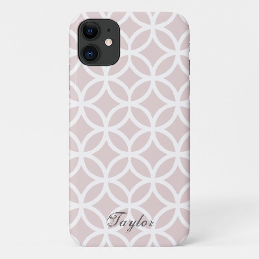 Pink Diamond Pattern, gepersonaliseerd Case-Mate iPhone Case (Achterkant)