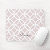 Pink Diamond Pattern Personalized Mousepad Muismat (Met muis)