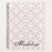 Pink Diamond Pattern Personalized Planner (Voorkant)