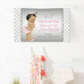 Pink Diamond Pearl Ethnic Princess Baby shower Spandoek (Insitu)