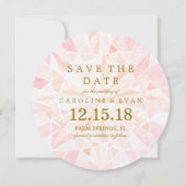 Pink Diamond Wedding Save the Date (Achterkant)