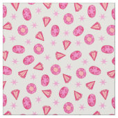Pink Diamonds Gemstone and Jewels Pattern Stof (Close Up)