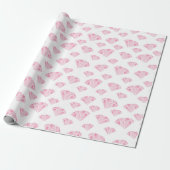 Pink Diamonds Pattern Cadeaupapier (Uitgerold)