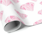 Pink Diamonds Pattern Cadeaupapier (Rol Hoek)
