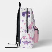 Pink Dino Kids Backpack - Custom Name Bedrukte Rugzak (Links)