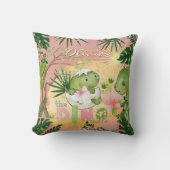 Pink Dino-Mite Coussin pour la crèche des filles (Recto)