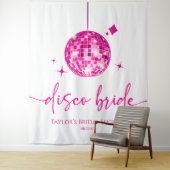Pink Disco Ball Disco Bride Vrijgezellenfeest Wandkleed (In situ)