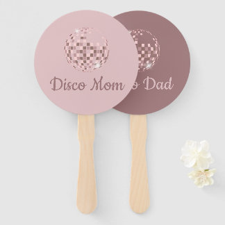 Pink Disco Boogie Baby shower Spelletjes Handwaaier