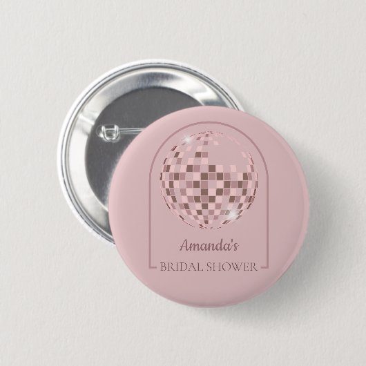 Pink Disco Boogie Vrijgezellenfeest Ronde Button 5,7 Cm (Voorkant /achterkant)