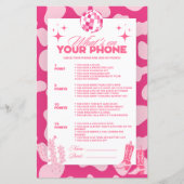 Pink Disco Cowgirl Wat is er op je telefoon spel (Voorkant)