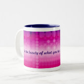 Pink Disco Dreams Citation personnalisée Mug (Devant gauche)