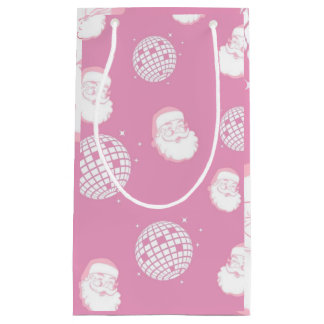Pink Disco Santa Claus Klein Cadeauzakje