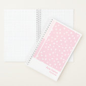 Pink Ditsy Floral Vertical Palette Notebook Notitieboek (Binnen)