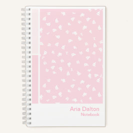 Pink Ditsy Floral Vertical Palette Notebook Notitieboek
