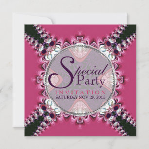 Pink Diva Princess Uitnodiging voor speciale feest
