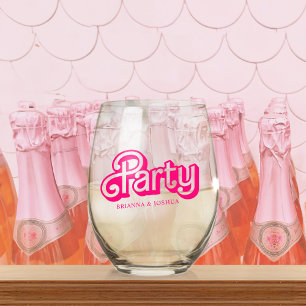 Pink Doll Fancy en Fabulous Bachelorette Party Wijnglas Zonder Voet