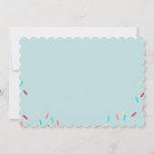 PINK DONUT BIRTHDAY INVITATIE KAART (Achterkant)