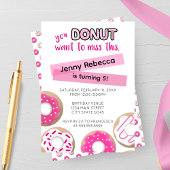 Pink Donut Birthday Invitation