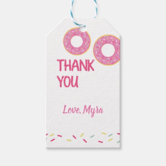 Pink Donut Gift Label Cadeaulabel (Voorkant)