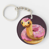 Pink Donut Snake Sleutelhanger (Voorkant)