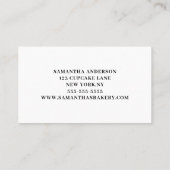 Pink Donuts Cupcakes Bakou Carte de visite (Dos)