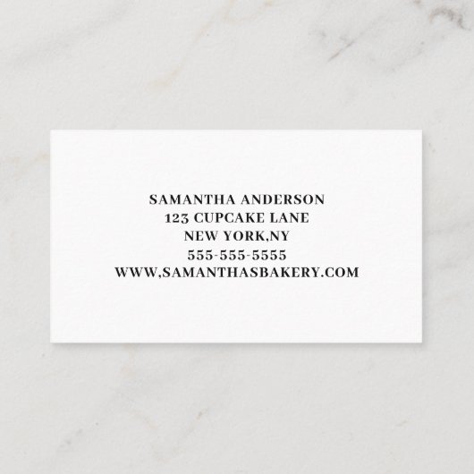 Pink Donuts Cupcakes Bakou Carte de visite (Dos)