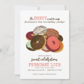 Pink Donuts verjaardagsfeestje Kaart (Voorkant)