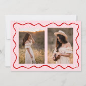 Pink Doodle Graduation Carte de remerciements 3 Ph (Dos)