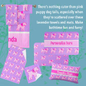 Pink Doodle Lavande de chien personnalisée