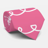 Pink Doodle Stropdas (Opgerold)