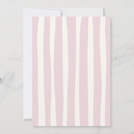 Pink Doodle Wavy Lijst Wedding Save The Date (Achterkant)