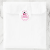 Pink Dot Chien Chien Baby shower Favoriser Sticker (Sac)