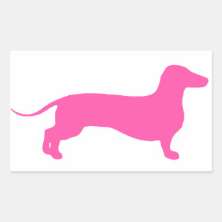 Pink Doxie Rechthoekige Sticker
