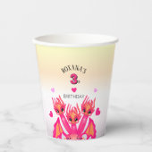 Pink dragon papieren bekers (Voorkant)