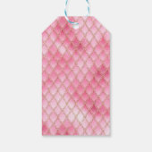 Pink Dragon Scales Gouden Verjaardag Dank u Cadeaulabel (Achterkant)