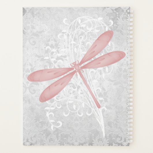 Pink Dragonfly Personnalisé Planner (Dos)