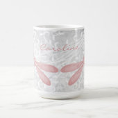 Pink Dragonfly Personnalisée Coffee Mug (Centre)