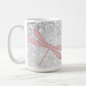 Pink Dragonfly Personnalisée Coffee Mug (Gauche)